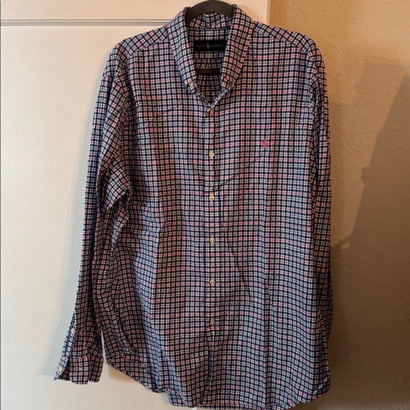 Ralph Lauren Other - Ralph Lauren Plaid Flat Front L/S Button Down